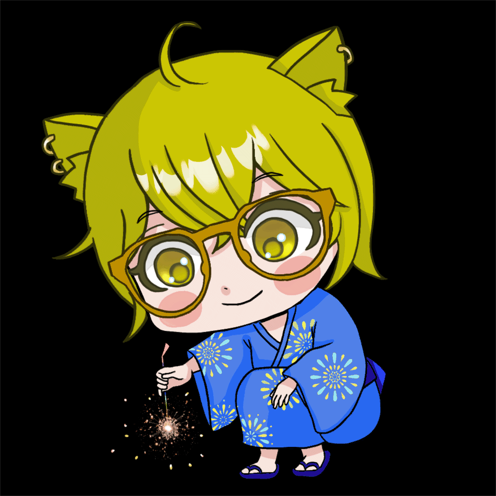 浴衣で花火　Fireworks in yukata-1