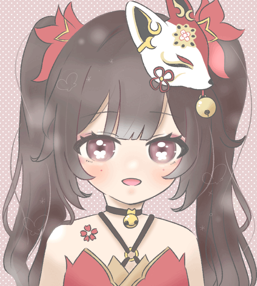 バストアップイラスト/スタレ/花火-1