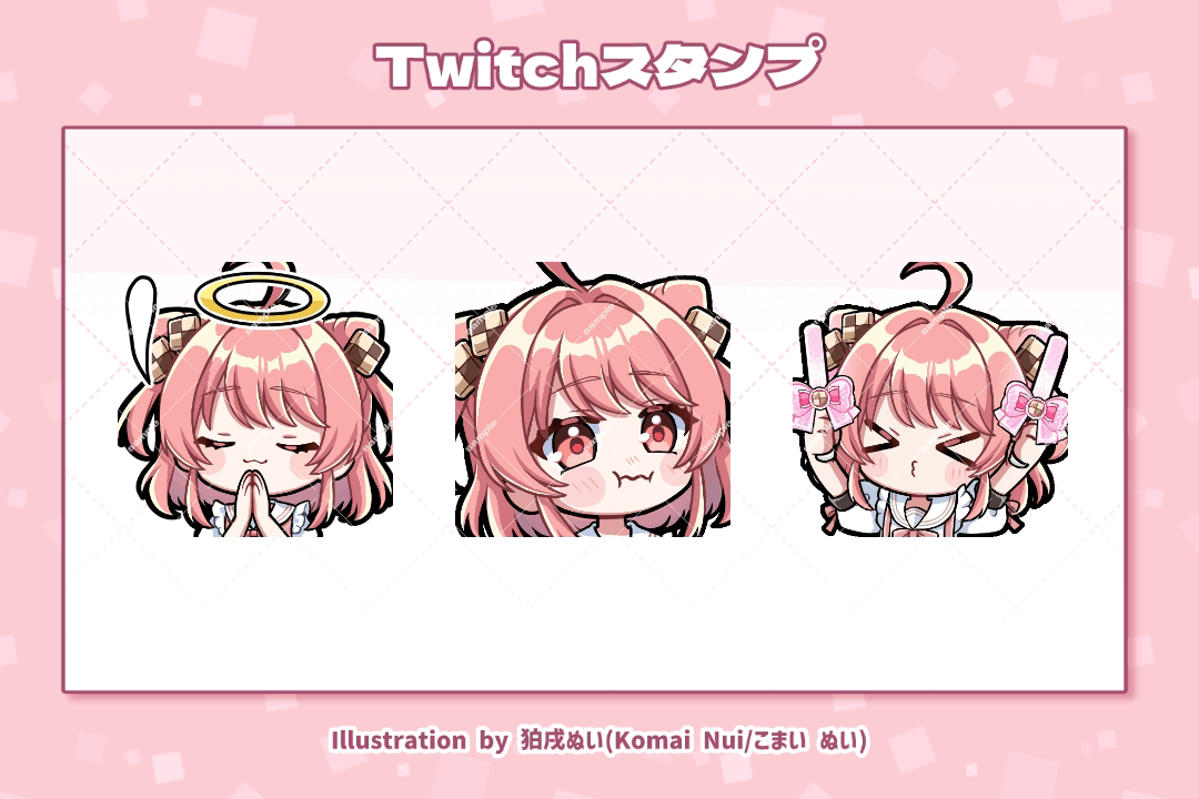 【ご依頼実績】Twitchスタンプ/のあ様-1