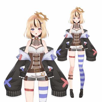 【イラスト・Live2Dモデリング】我楽スピカ様-1