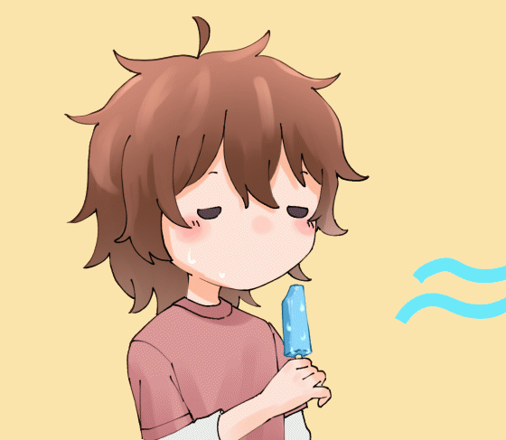 アイスを食べる子-1