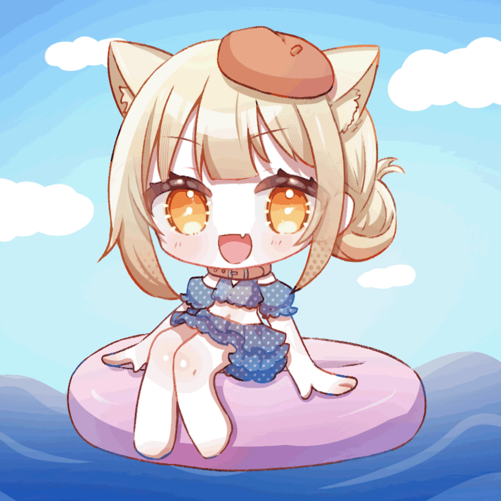ミニキャラ水着イラスト-1