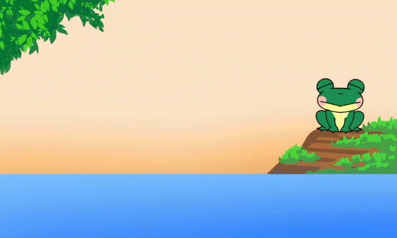 【ショートアニメ】_カエル飛び込み-1