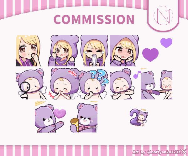 ちな様　Twitch用スタンプ、バッジ-1