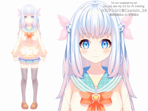 オリジナルVtuber用のイラストとLIVE2Dモデリング-1