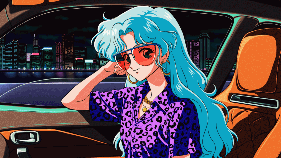 Night Tempo様と土岐麻子様のコラボ楽曲「Lil Bit」のアニメーション-1