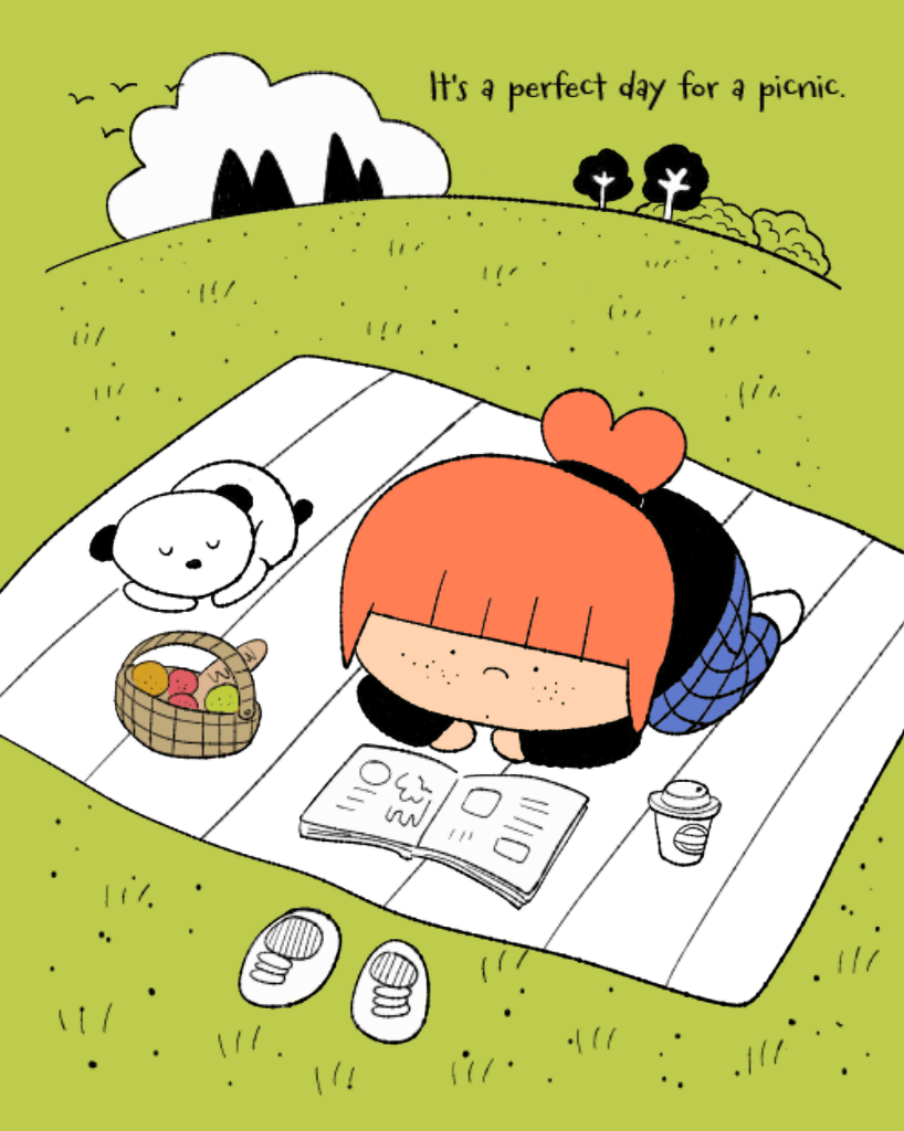 It's a perfect day for a picnic.-1