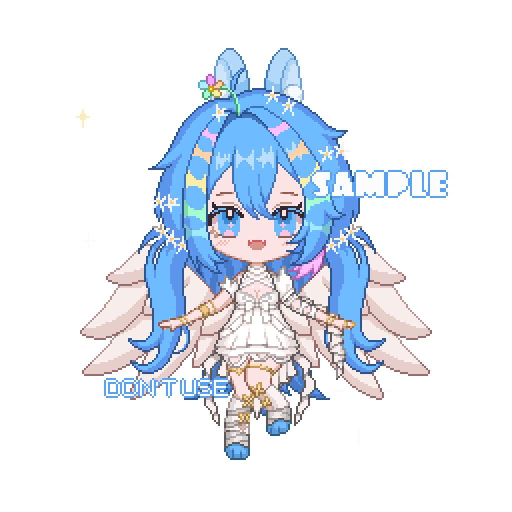 Pixel Flying Chibi Fullbody YCH-1