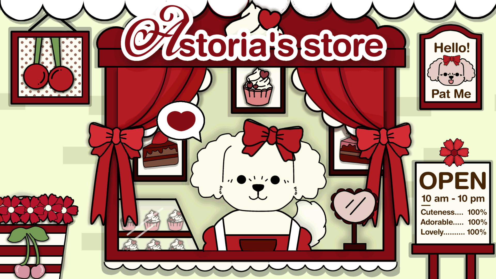 CUSTOM Red cherry puppy themed-1