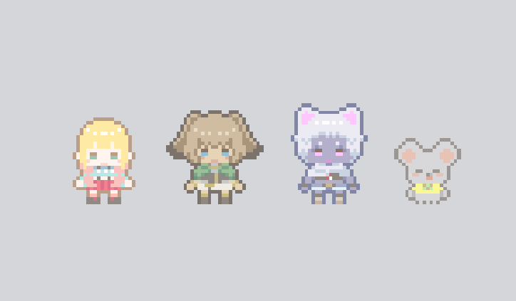 [イラスト]ピクセルアートアニメーション-1