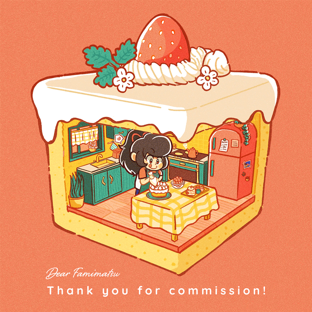 【GIFアニメ／ループアニメーション】SHORTCAKE HOUSE-1