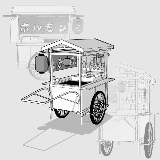 3Dモデル制作実績-屋台-1