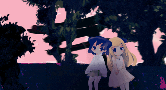 Live2Dアニメ 少女2人-1