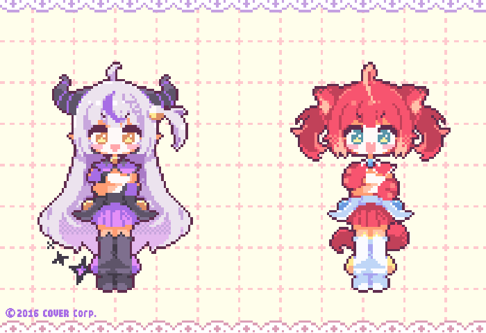ラプラス・ダークネス×赤見かるび 「ガチャガチャきゅ～と・ふぃぎゅ@メイト - MOSAIC.WAV」歌ってみた - MV用ピクセルアニメーション-1