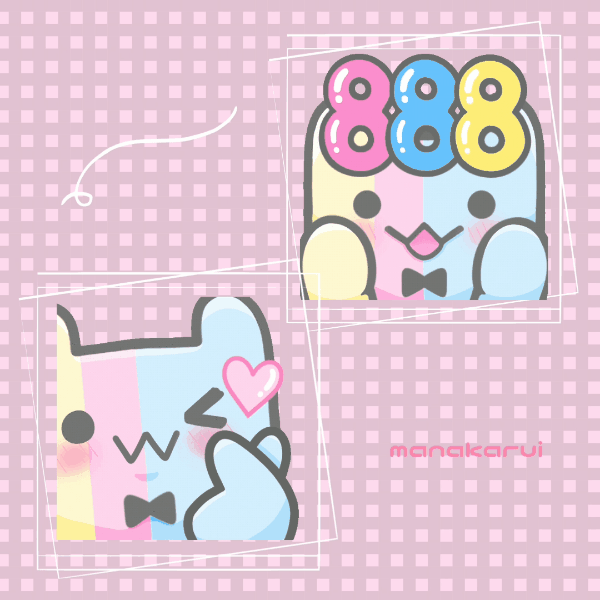 twitchスタンプ / OC / 888.キュンです-1