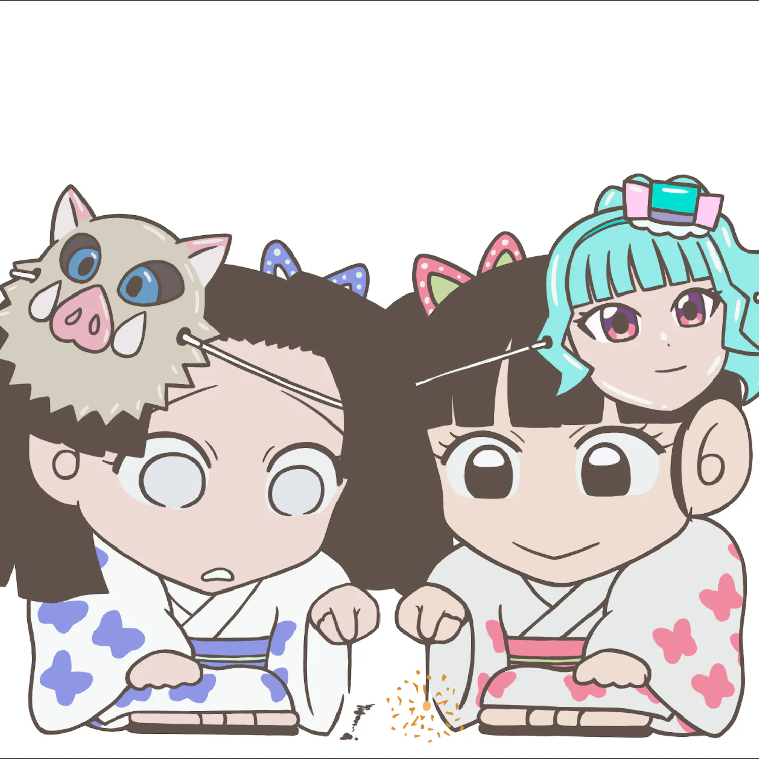 リクエストイラスト（水着姿でバットを構える白瀬咲耶）