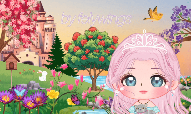 Princess Dirz and her royal kitty.-1