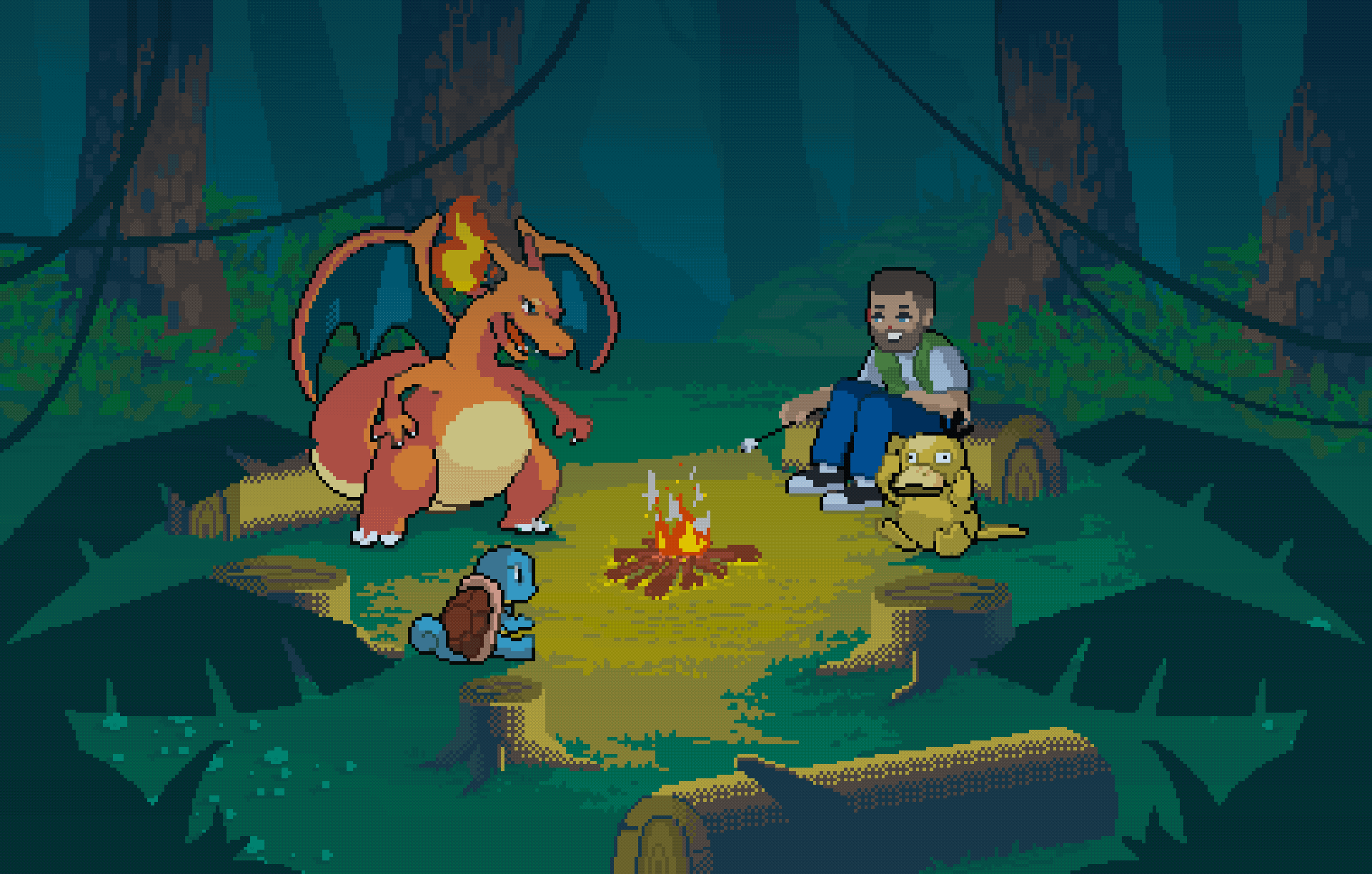 Allanpeyro pokemon animated loop scene 2-1