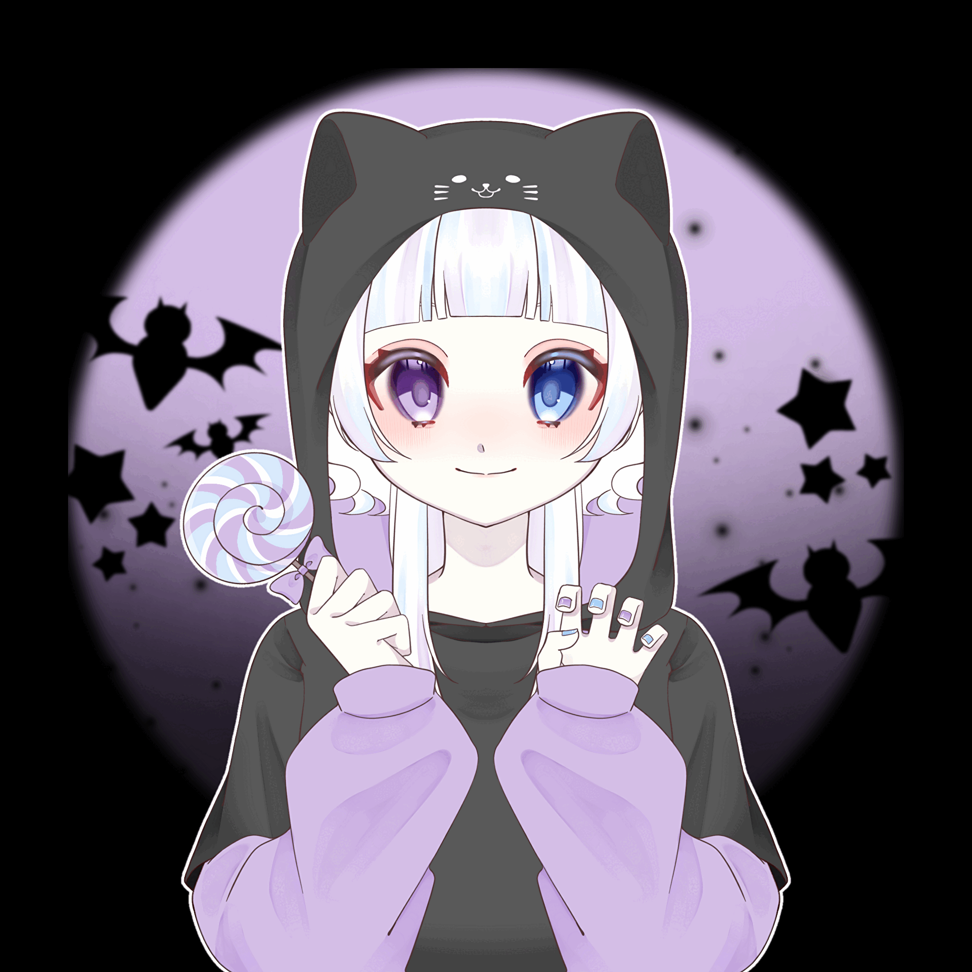 ハロウィン量産アイコン_化け猫パーカー_廻吏命-1