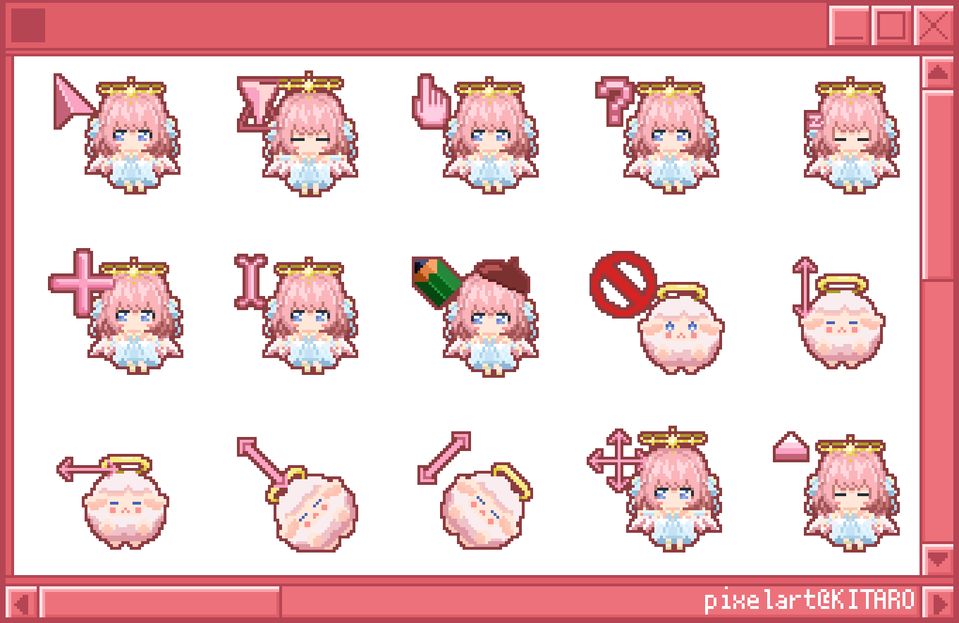 天愛つな様 マウスポインタードット絵制作-1