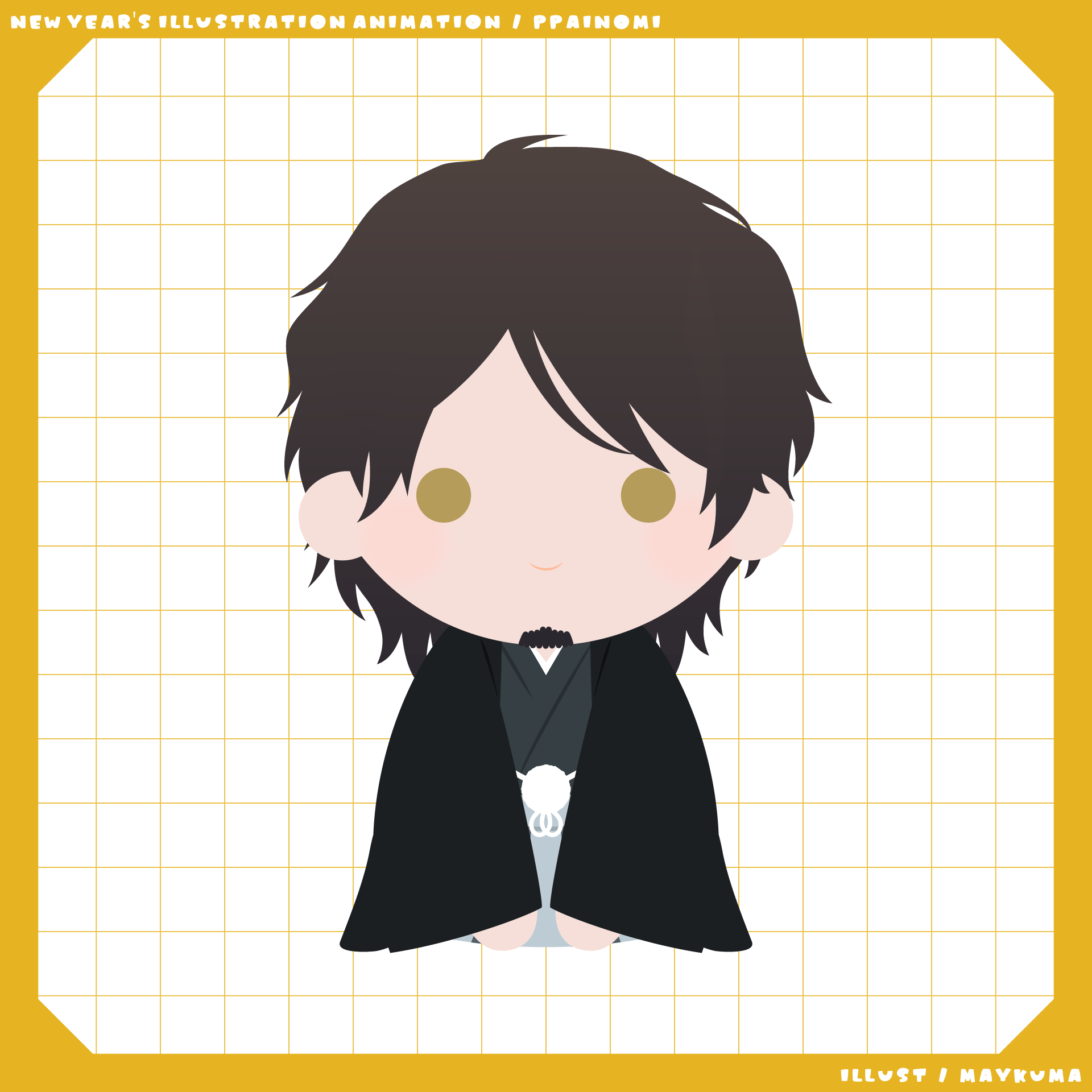 アニメーション付お正月イラスト / っぱいの実様-1