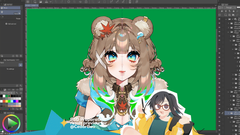 PSD Preparation | CedarBea Live2d Model-1