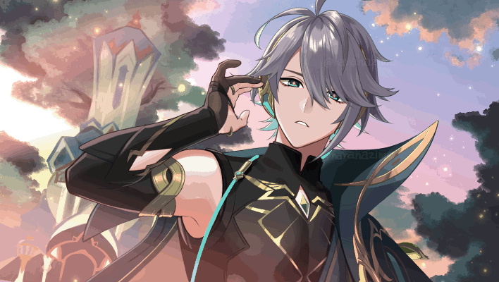 アルハイゼンGIF動画(原神ファンアート)-1