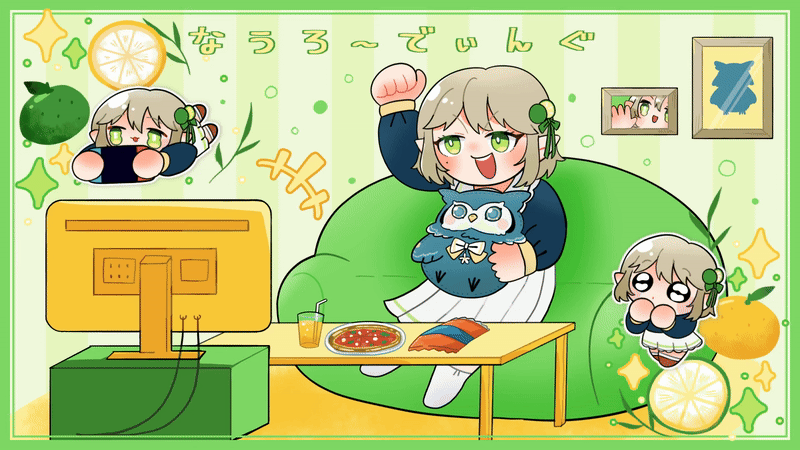 【works】Vtuber/夢巴またね様【待機画面】-1