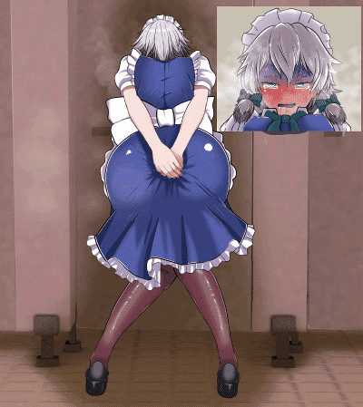 【便意我慢＆うんこおもらしアニメ】『十六夜咲夜』サンプルgif-1