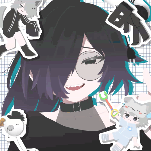 田中たち誕生日イラスト-Live2Dモデリング-1