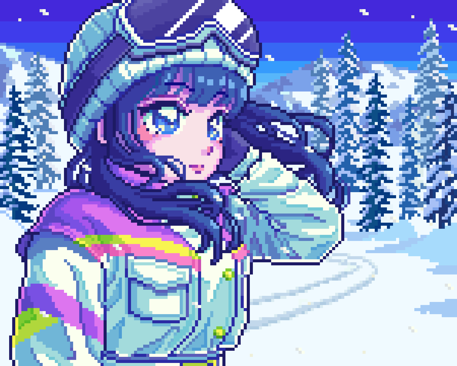 個人製作アニメーション「Skier girl」-1