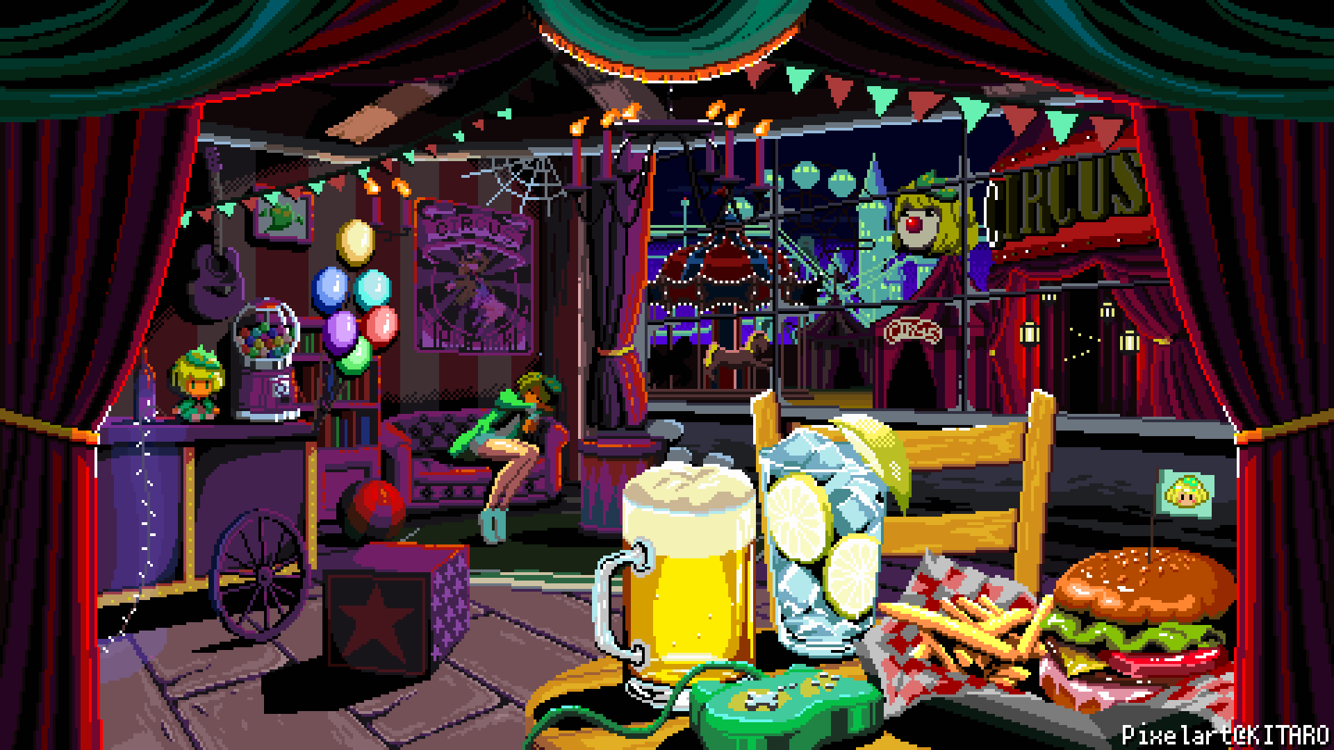 配信用ドット絵アニメーション制作 夜祭まかまか様-1