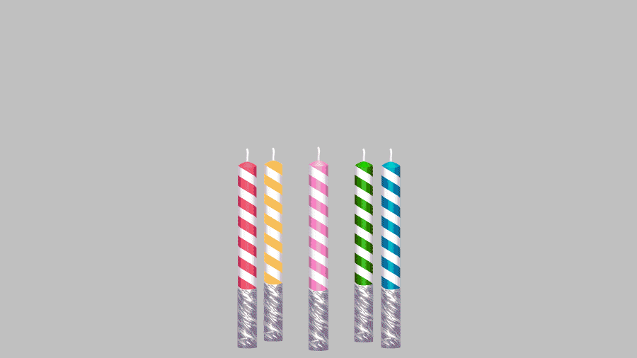 ケーキ用ろうそくアニメ-1
