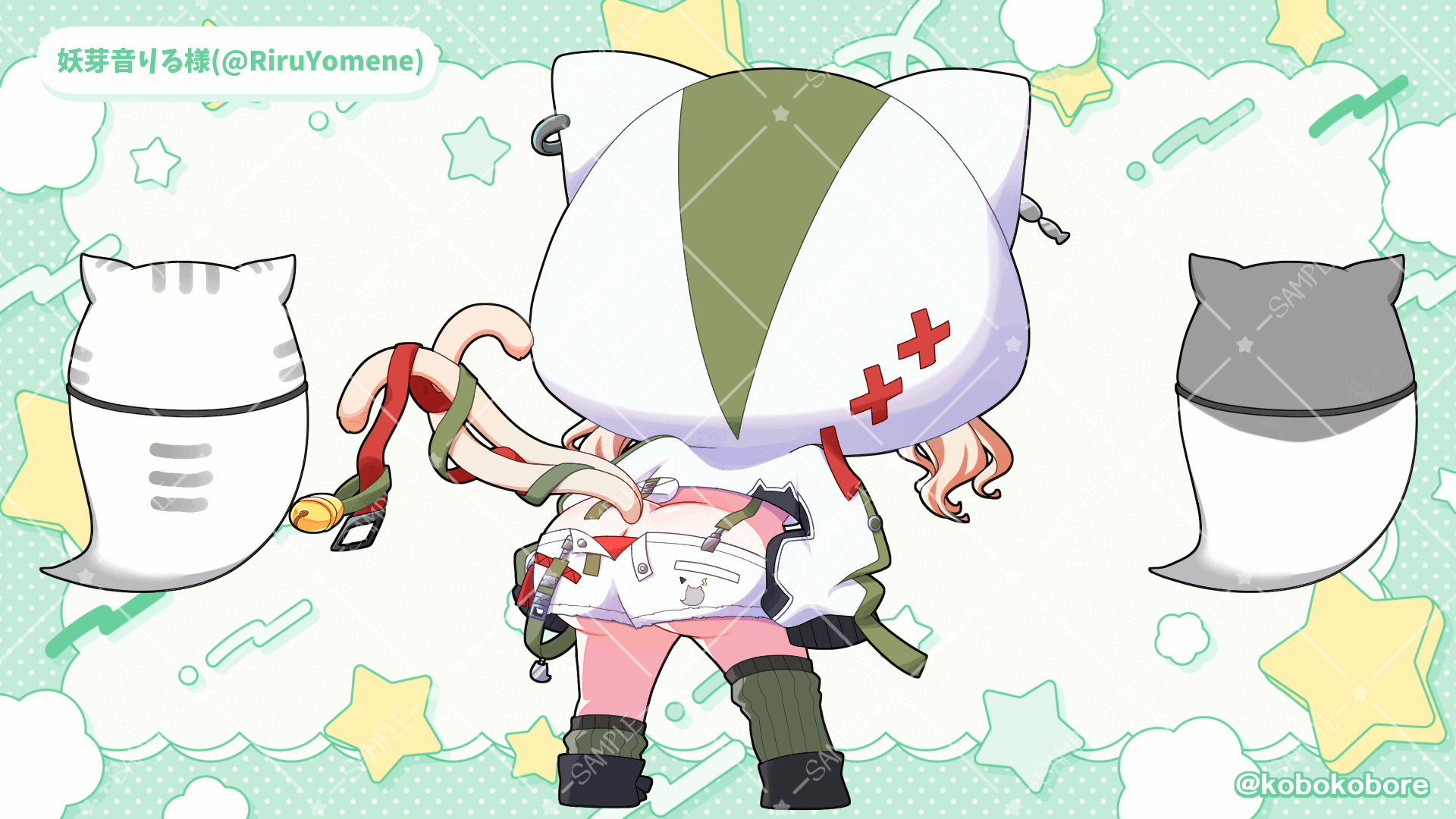 【妖芽音りる様】ミニキャラGIF動画-1