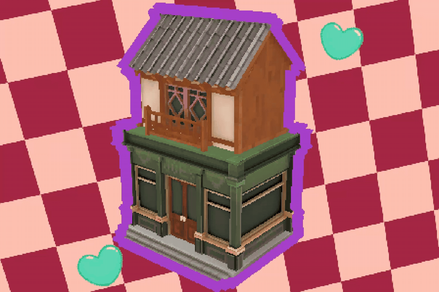 【ローポリ】和洋折衷建築2-1