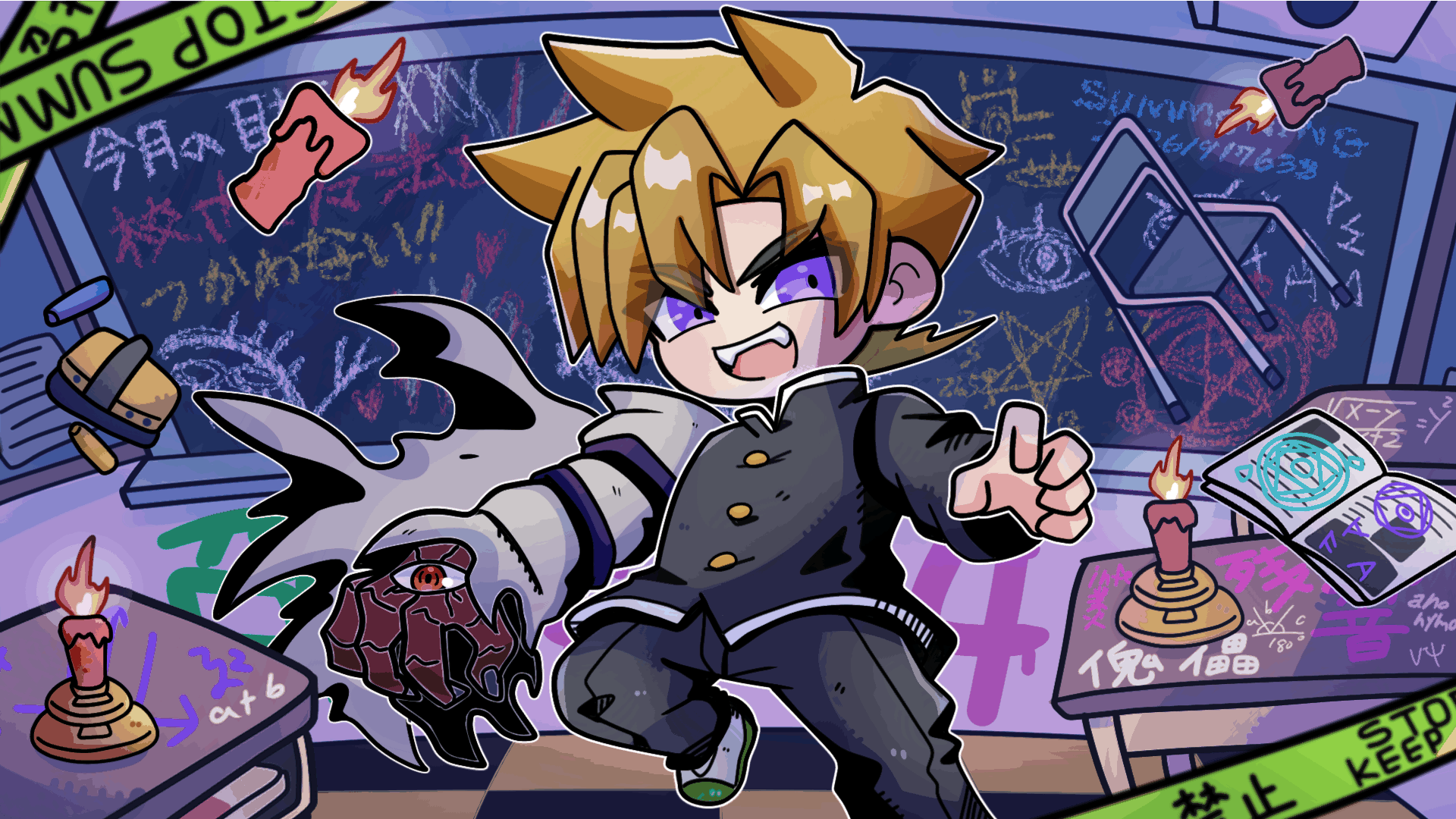  The Demon in the Classroom｜Dark VTuber Loop Animation｜Commission Open-1