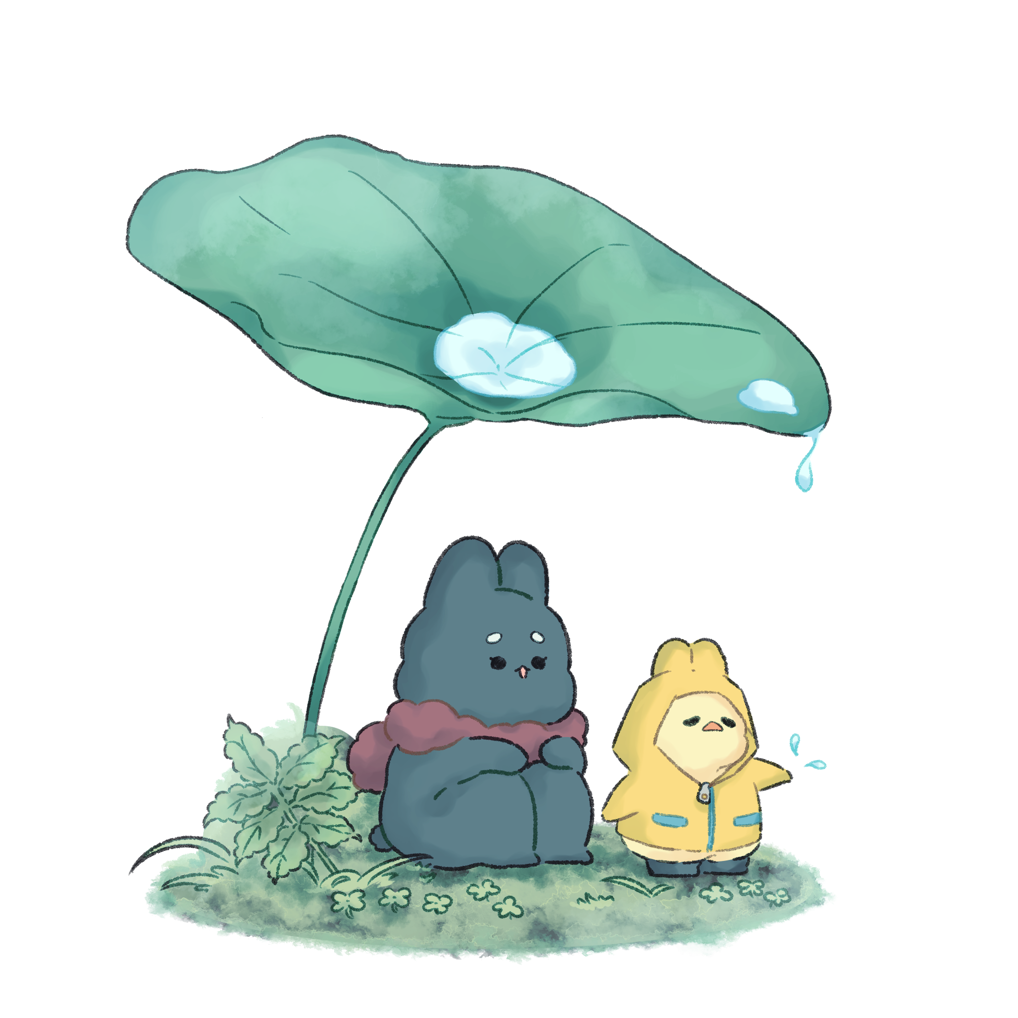 うさぎとひよこLINEスタンプVol,1