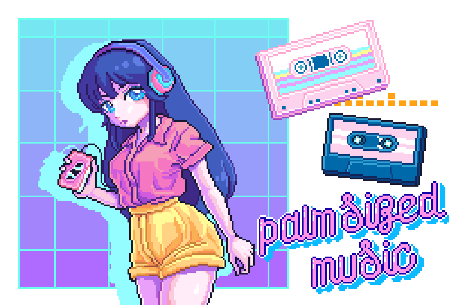 個人制作アニメーション「Palm-size music」-1