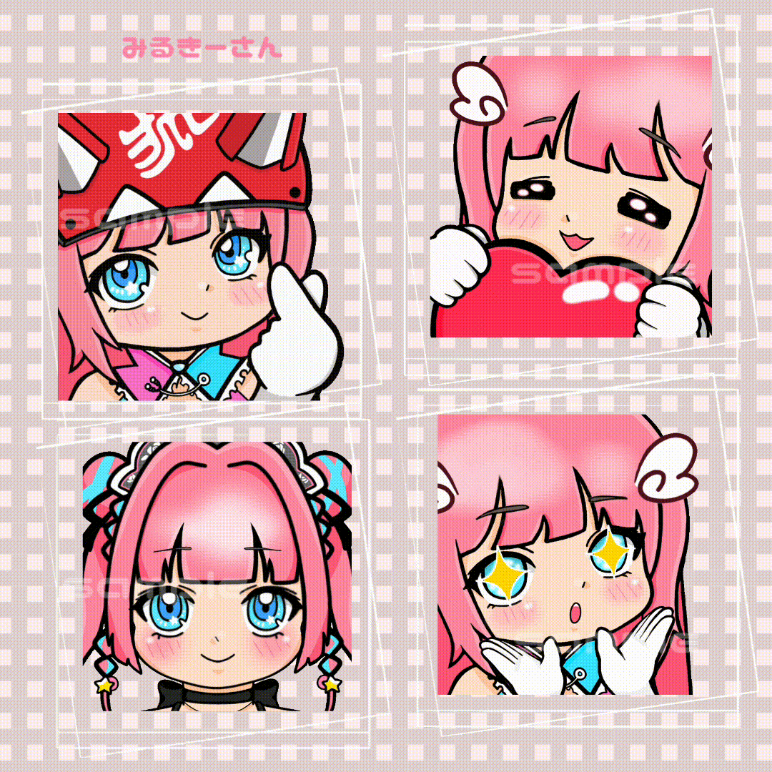 twitchスタンプ / 新衣装みるきーさん-1