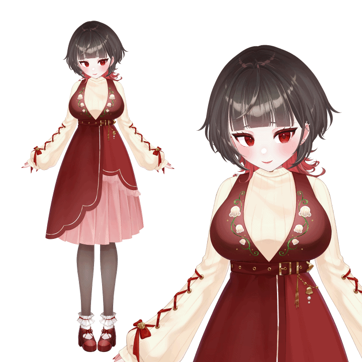 【モデル制作】錫来あかり。様 新モデル+髪型差分追加-1