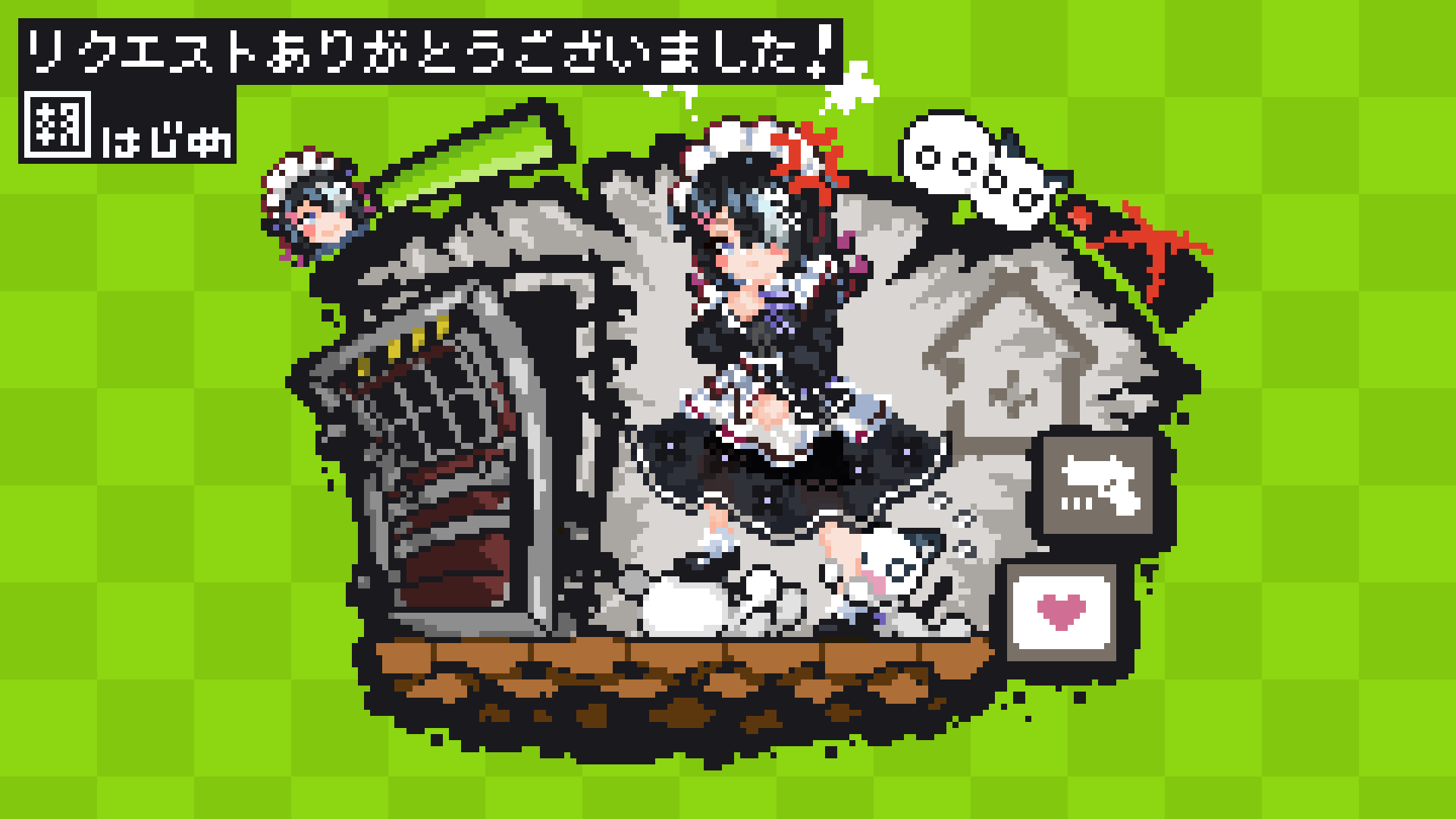 マスコットの頭を踏む女の子-1