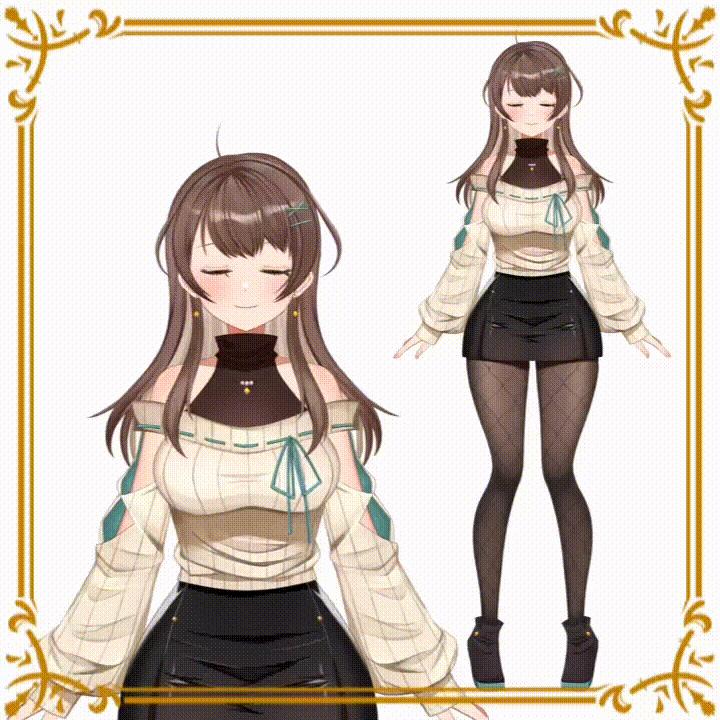 【イラスト・Live2Dモデリング】有栖川モモ様-1