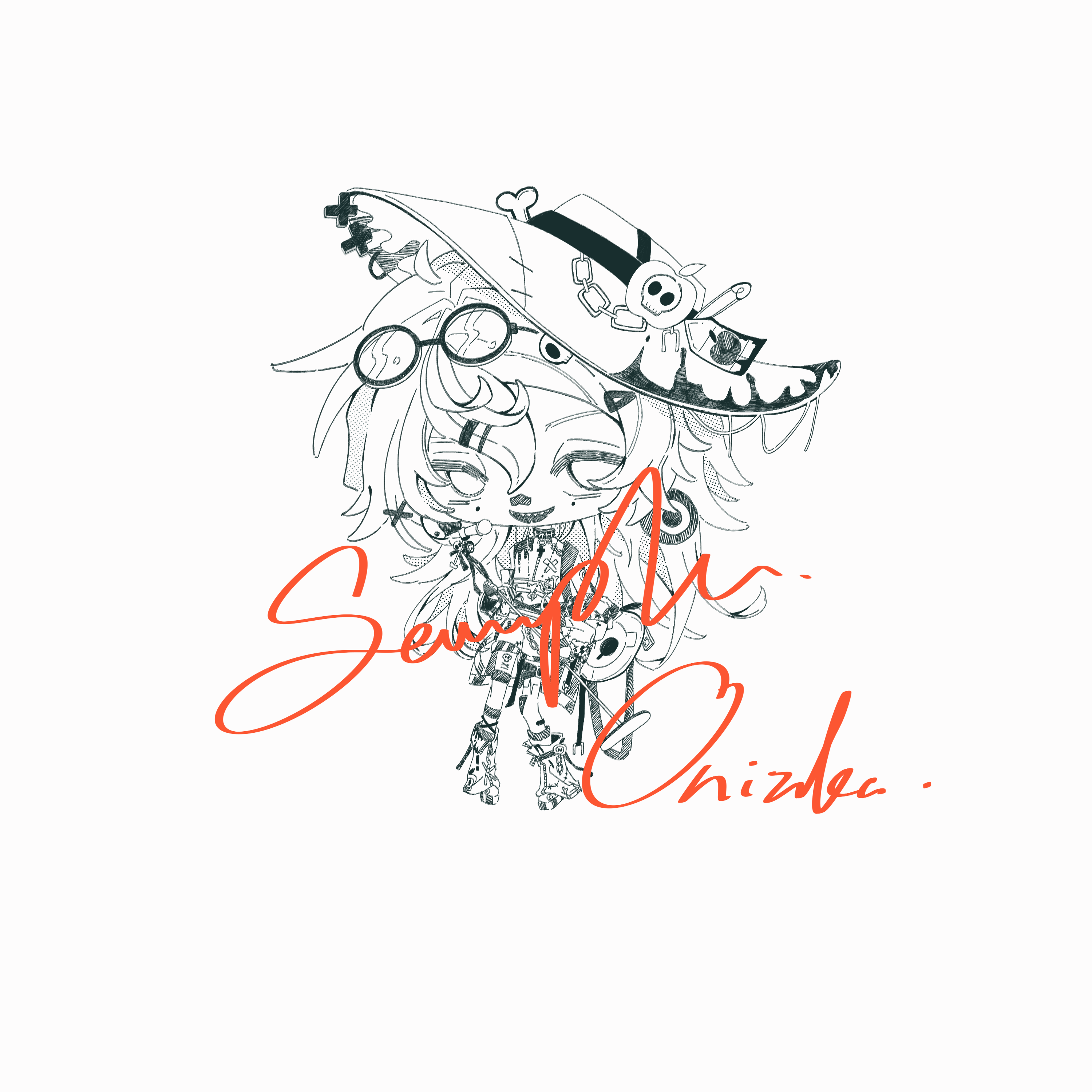 練習｜動画｜萌えチビ｜モノクロ-1