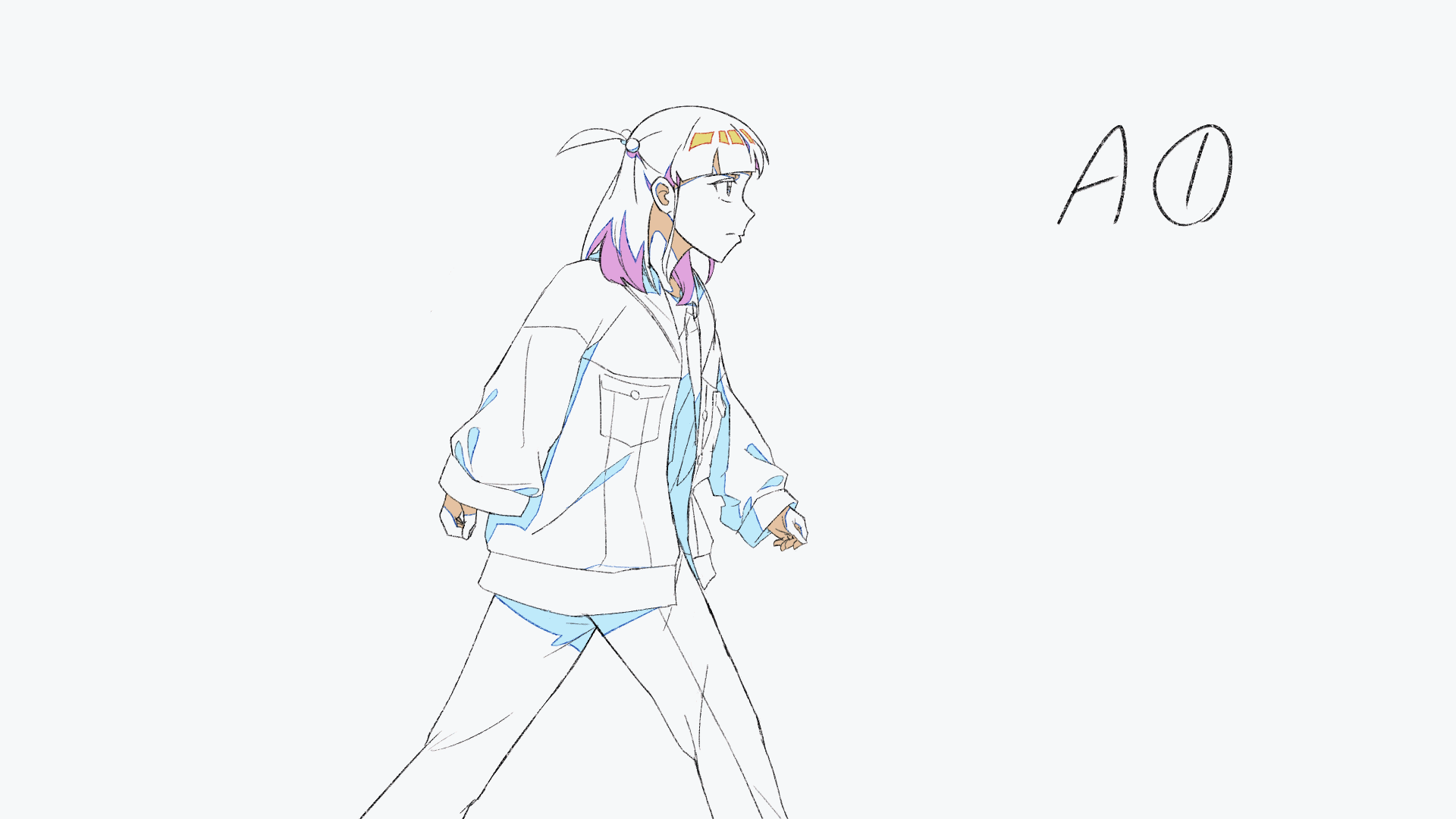 原画練習 ー Walk Cycle-1