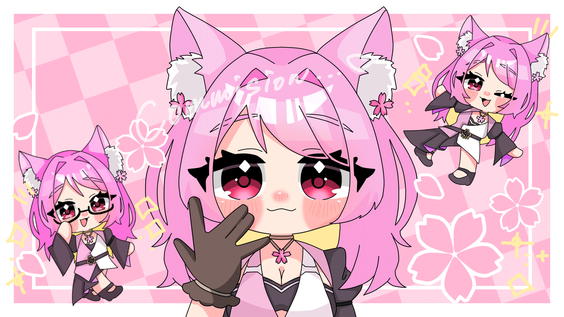 おまかせGIFアニメーション+ちびキャラ表情差分8種セット /桜乃 えだ さま-1