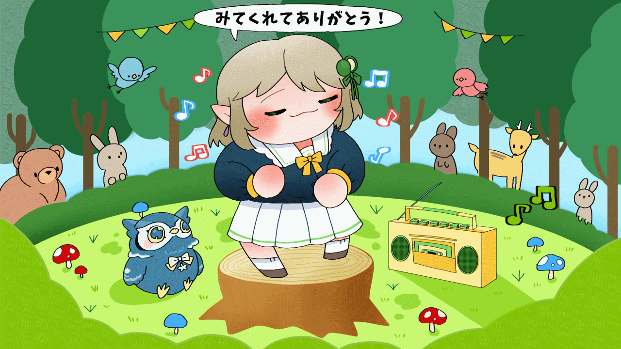 【works】Vtuber/夢巴またね様【エンディング画面】-1