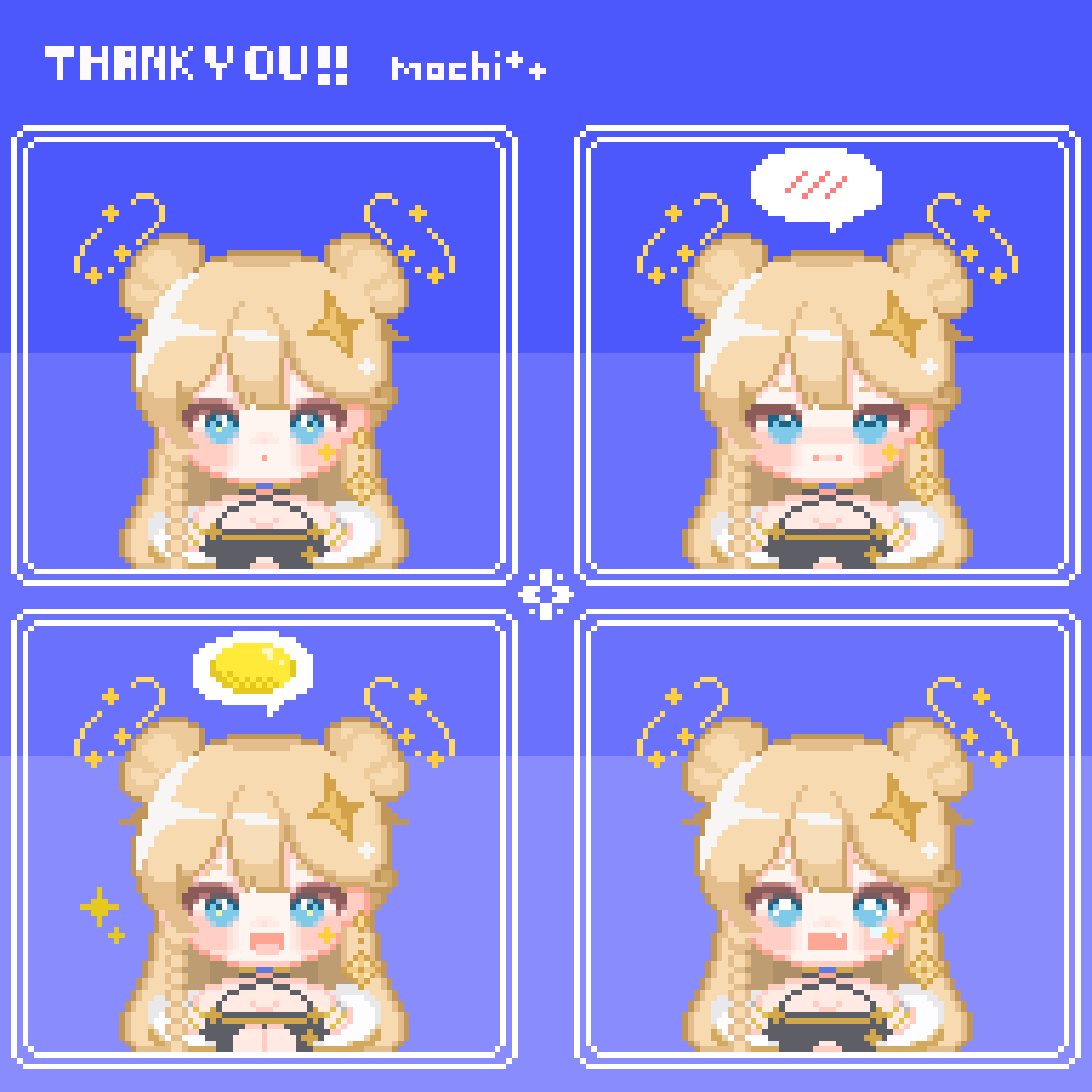 サンプル【4種の表情　バストアップ】-1