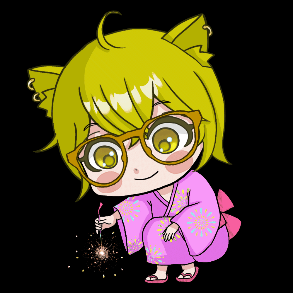 浴衣で花火　Fireworks in yukata-1