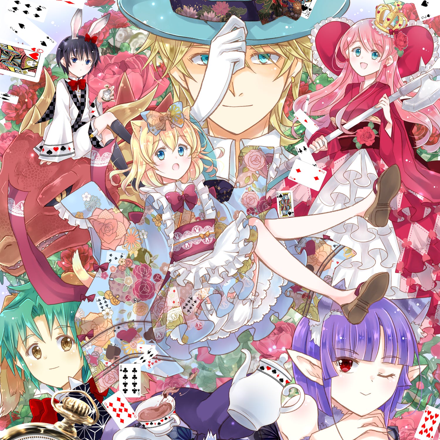 童話シリーズ　アリスくん　バレンタインver 手書き　イラスト 童話シリーズ アリスくん バレンタインver 手書き イラスト 童話