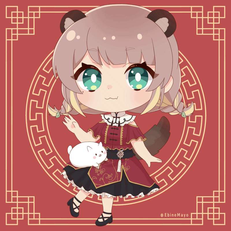 ぽんたさん Live2DアニメーションSDイラスト-1